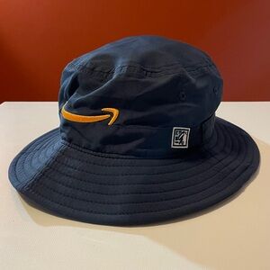Amazon Employee Adult Delivery Unisex Blue Adjustable Work Drawstring Bucket Hat